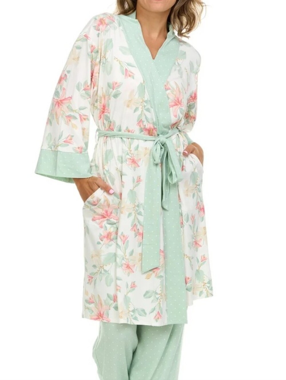 Flora Nikrooz  Mint Floral Robe